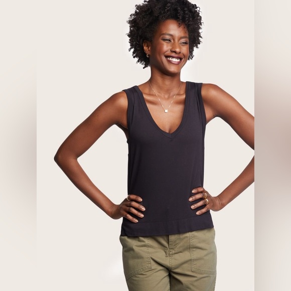 Able Tops - NWT Able Angela Drapey Tank in black